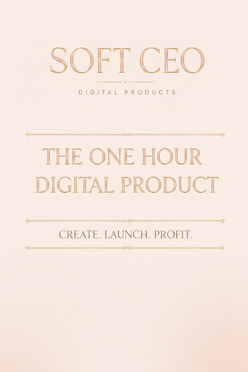 The One Hour Digital Product — Create. Launch. Profit.